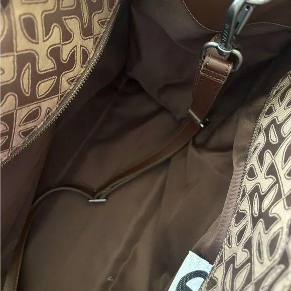 Telfar Large Chocolate Brown Monogram Shopping Tote - Picture 5 of 5